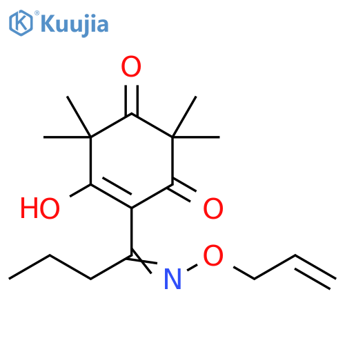 4-Cyclohexene-1,3-dione, 5-hydroxy-2,2,6,6-tetramethyl-4-[1-[(2-propen-1-yloxy)imino]butyl]- structure
