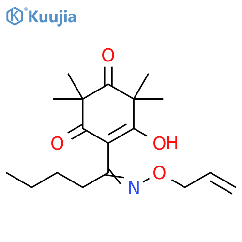 4-Cyclohexene-1,3-dione, 5-hydroxy-2,2,6,6-tetramethyl-4-[1-[(2-propen-1-yloxy)imino]pentyl]- structure