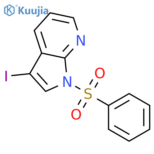 1-(benzenesulfonyl)-3-iodo-1H-pyrrolo[2,3-b]pyridine structure