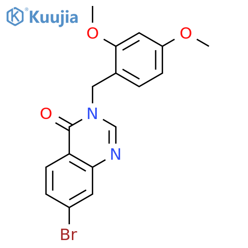 4(3H)-QUINAZOLINONE, 7-BROMO-3-[(2,4-DIMETHOXYPHENYL)METHYL]- structure