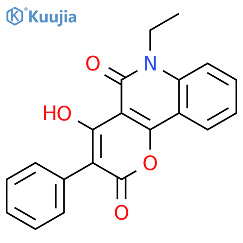 2H-Pyrano[3,2-c]quinoline-2,5(6H)-dione, 6-ethyl-4-hydroxy-3-phenyl- structure
