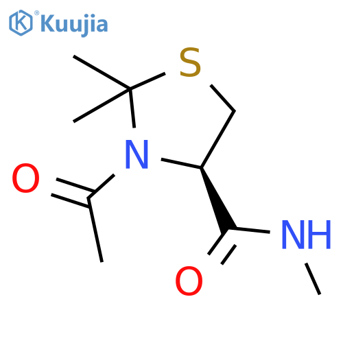 4-THIAZOLIDINECARBOXAMIDE, 3-ACETYL-N,2,2-TRIMETHYL-, (4R)- structure