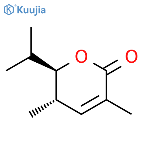 2H-PYRAN-2-ONE, 5,6-DIHYDRO-3,5-DIMETHYL-6-(1-METHYLETHYL)-, (5S,6R)- structure