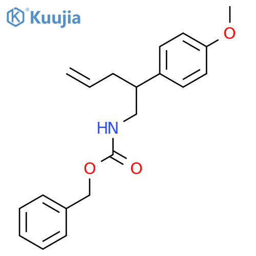 CARBAMIC ACID, [2-(4-METHOXYPHENYL)-4-PENTENYL]-, PHENYLMETHYL ESTER structure