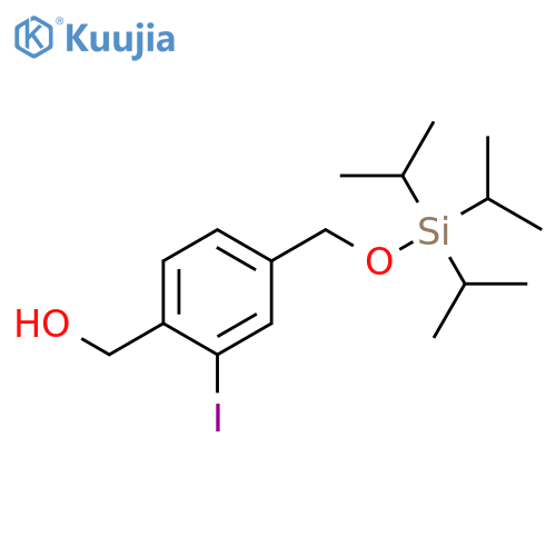 BENZENEMETHANOL, 2-IODO-4-[[[TRIS(1-METHYLETHYL)SILYL]OXY]METHYL]- structure