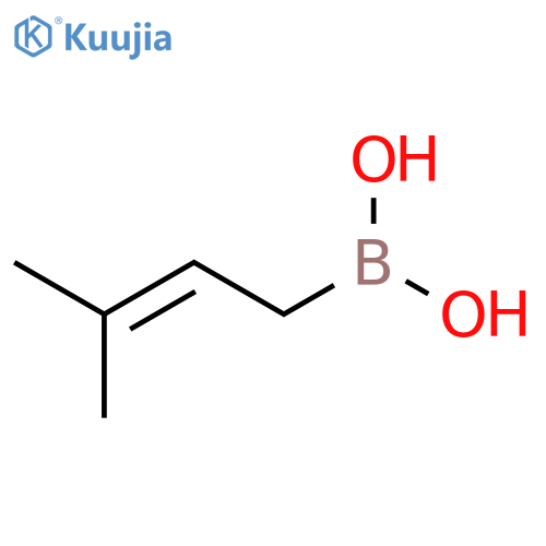 (3-methylbut-2-en-1-yl)boronic acid structure