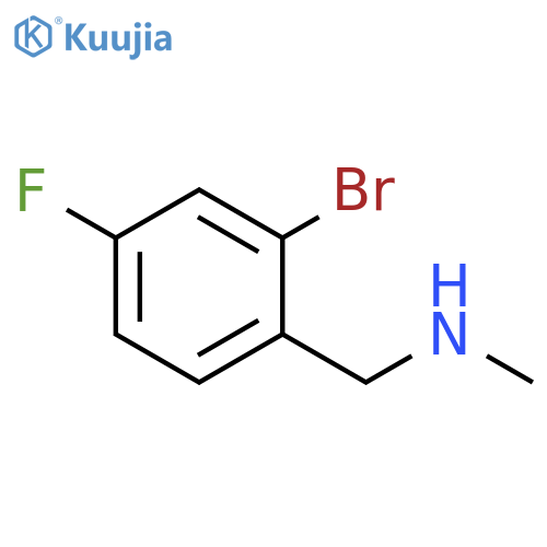 BENZENEMETHANAMINE, 2-BROMO-4-FLUORO-N-METHYL- structure