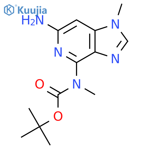 Tert-Butyl (6-amino-1-methyl-1H-imidazo[4,5-c]pyridin-4-yl)(methyl)carbamate structure