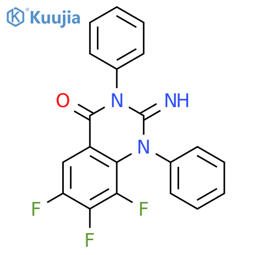4(1H)-Quinazolinone, 6,7,8-trifluoro-2,3-dihydro-2-imino-1,3-diphenyl- structure
