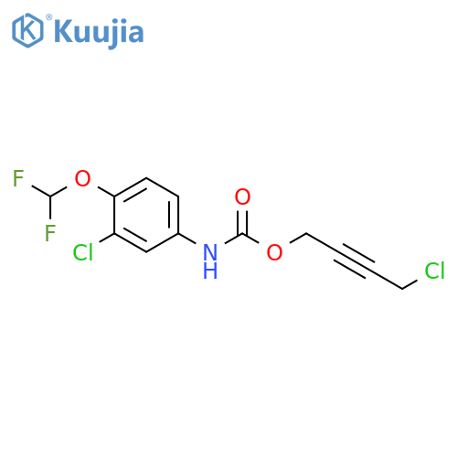 Carbamic acid, [3-chloro-4-(difluoromethoxy)phenyl]-, 4-chloro-2-butynylester structure