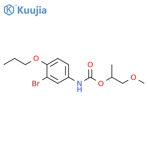 Carbamic acid, (3-bromo-4-propoxyphenyl)-, 2-methoxy-1-methylethylester structure