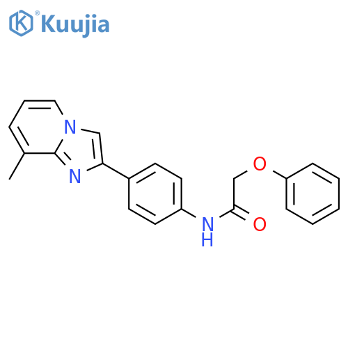 N-(4-{8-methylimidazo1,2-apyridin-2-yl}phenyl)-2-phenoxyacetamide structure