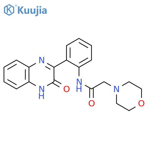 2-morpholin-4-yl-N-[2-(3-oxo-4H-quinoxalin-2-yl)phenyl]acetamide structure