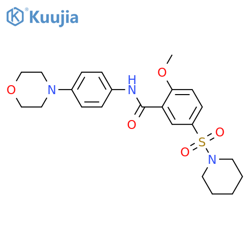 2-methoxy-N-4-(morpholin-4-yl)phenyl-5-(piperidine-1-sulfonyl)benzamide structure