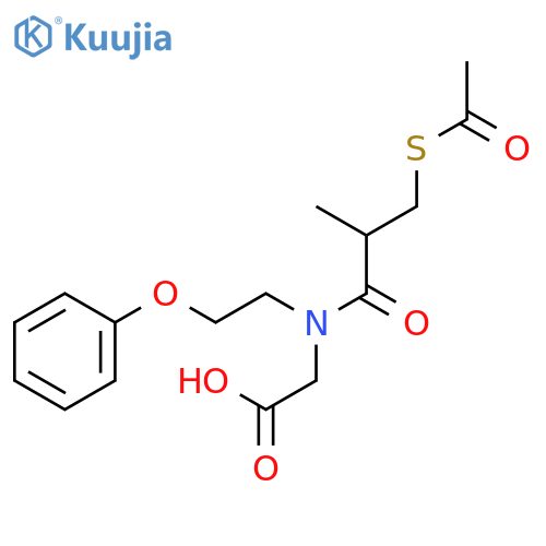 Glycine, N-[3-(acetylthio)-2-methyl-1-oxopropyl]-N-(2-phenoxyethyl)- structure