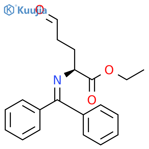 Norvaline, N-(diphenylmethylene)-5-oxo-, ethyl ester structure