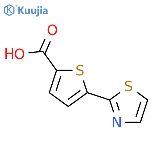 5-(1,3-Thiazol-2-yl)thiophene-2-carboxylic acid structure