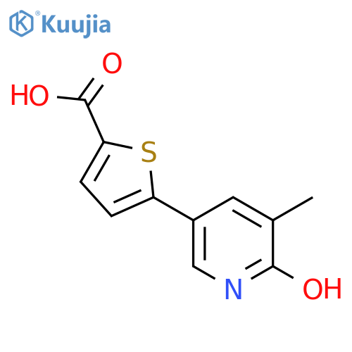 5-(6-hydroxy-5-methylpyridin-3-yl)thiophene-2-carboxylic acid structure