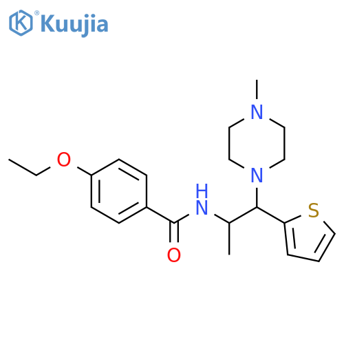 4-ethoxy-N-1-(4-methylpiperazin-1-yl)-1-(thiophen-2-yl)propan-2-ylbenzamide structure