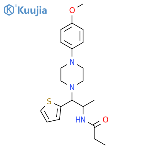 N-{1-4-(4-methoxyphenyl)piperazin-1-yl-1-(thiophen-2-yl)propan-2-yl}propanamide structure