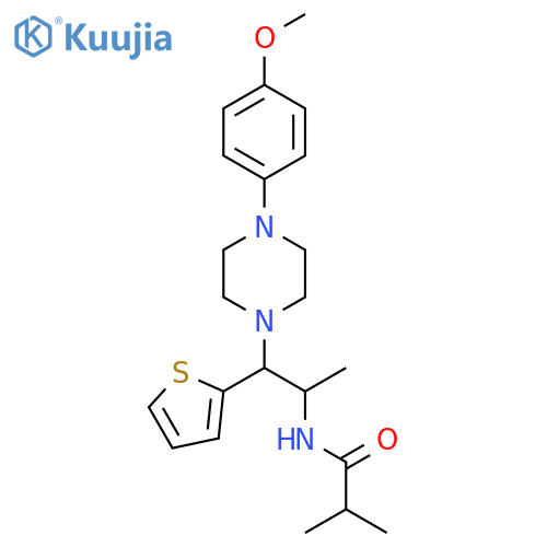 N-{1-4-(4-methoxyphenyl)piperazin-1-yl-1-(thiophen-2-yl)propan-2-yl}-2-methylpropanamide structure