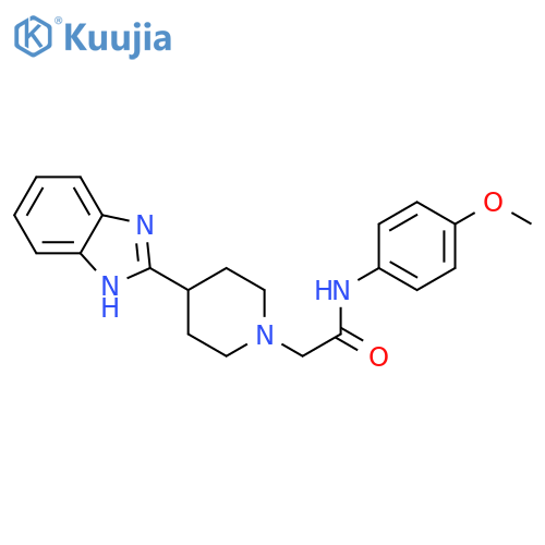 2-4-(1H-1,3-benzodiazol-2-yl)piperidin-1-yl-N-(4-methoxyphenyl)acetamide structure
