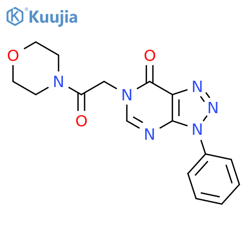 6-2-(morpholin-4-yl)-2-oxoethyl-3-phenyl-3H,6H,7H-1,2,3triazolo4,5-dpyrimidin-7-one structure