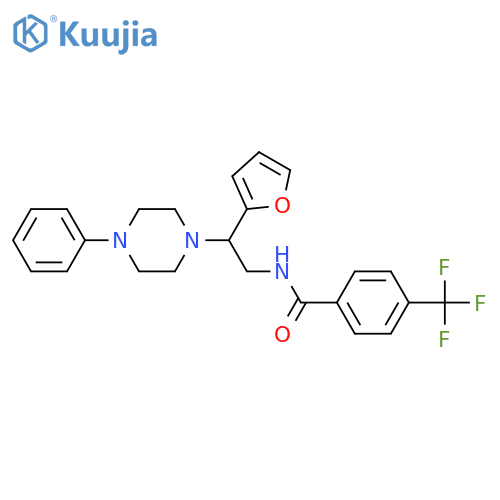 N-2-(furan-2-yl)-2-(4-phenylpiperazin-1-yl)ethyl-4-(trifluoromethyl)benzamide structure