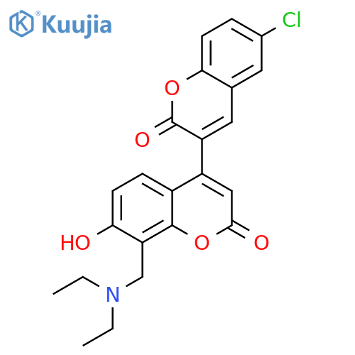 6-chloro-8'-(diethylamino)methyl-7'-hydroxy-2H,2'H-3,4'-bichromene-2,2'-dione structure