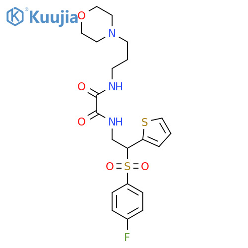 N-2-(4-fluorobenzenesulfonyl)-2-(thiophen-2-yl)ethyl-N'-3-(morpholin-4-yl)propylethanediamide structure