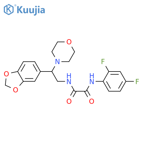 N-2-(2H-1,3-benzodioxol-5-yl)-2-(morpholin-4-yl)ethyl-N'-(2,4-difluorophenyl)ethanediamide structure