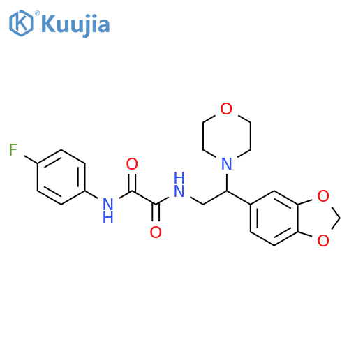 N-2-(2H-1,3-benzodioxol-5-yl)-2-(morpholin-4-yl)ethyl-N'-(4-fluorophenyl)ethanediamide structure