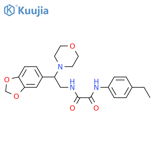 N-2-(2H-1,3-benzodioxol-5-yl)-2-(morpholin-4-yl)ethyl-N'-(4-ethylphenyl)ethanediamide structure