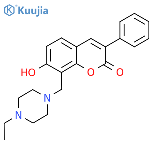 8-(4-ethylpiperazin-1-yl)methyl-7-hydroxy-3-phenyl-2H-chromen-2-one structure