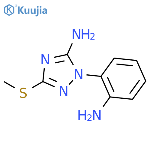 1H-1,2,4-Triazol-5-amine, 1-(2-aminophenyl)-3-(methylthio)- structure
