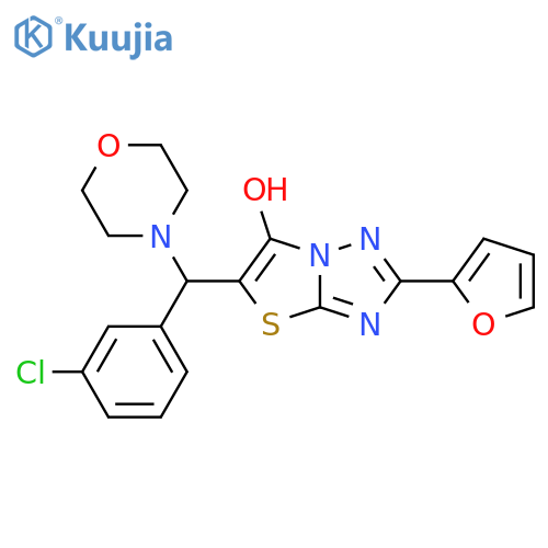 5-(3-chlorophenyl)(morpholin-4-yl)methyl-2-(furan-2-yl)-1,2,4triazolo3,2-b1,3thiazol-6-ol structure