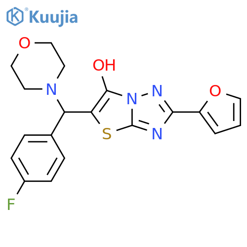 5-(4-fluorophenyl)(morpholin-4-yl)methyl-2-(furan-2-yl)-1,2,4triazolo3,2-b1,3thiazol-6-ol structure