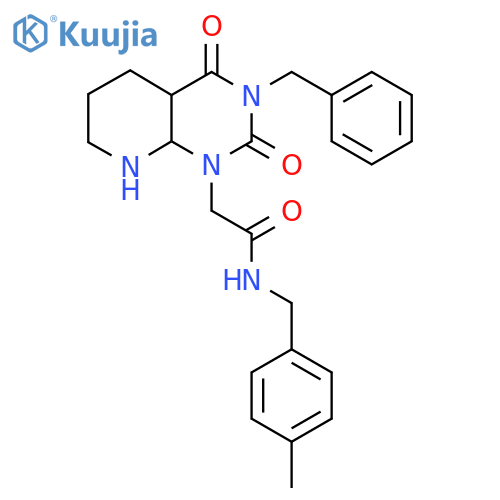 2-{3-benzyl-2,4-dioxo-1H,2H,3H,4H-pyrido2,3-dpyrimidin-1-yl}-N-(4-methylphenyl)methylacetamide structure