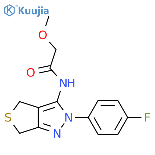 N-2-(4-fluorophenyl)-2H,4H,6H-thieno3,4-cpyrazol-3-yl-2-methoxyacetamide structure