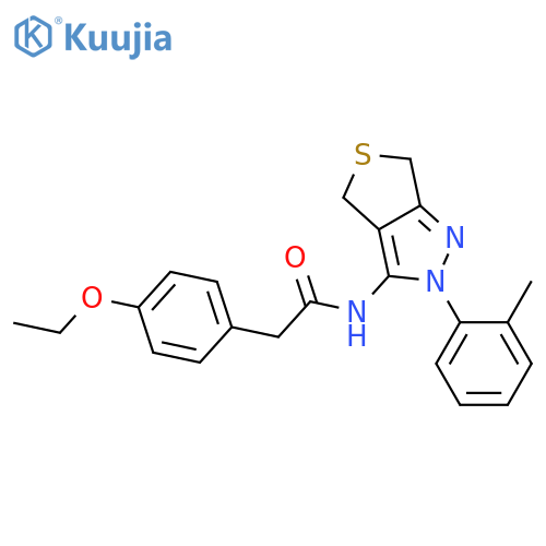 2-(4-ethoxyphenyl)-N-2-(2-methylphenyl)-2H,4H,6H-thieno3,4-cpyrazol-3-ylacetamide structure