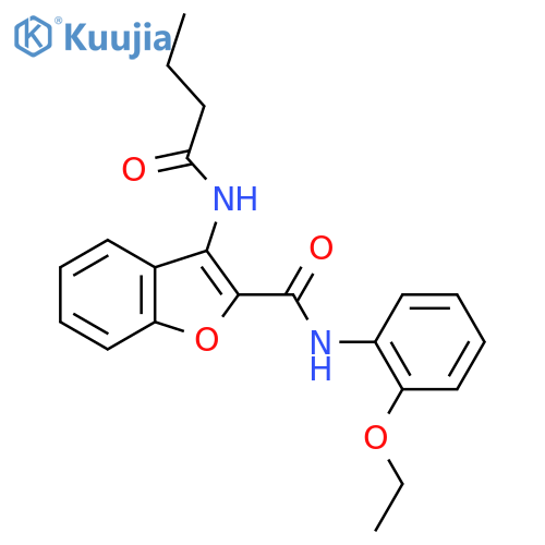3-butanamido-N-(2-ethoxyphenyl)-1-benzofuran-2-carboxamide structure