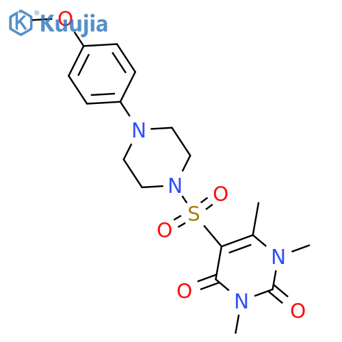 5-{4-(4-methoxyphenyl)piperazin-1-ylsulfonyl}-1,3,6-trimethyl-1,2,3,4-tetrahydropyrimidine-2,4-dione structure