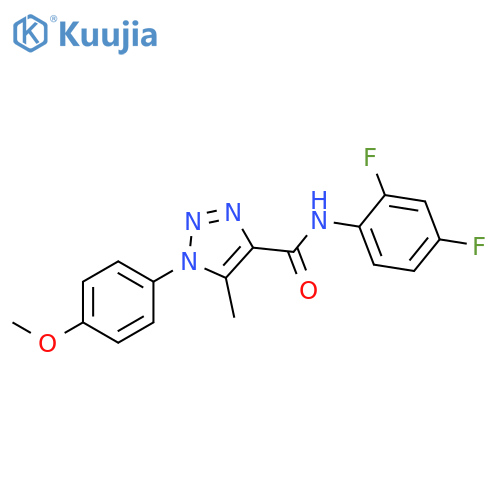 N-(2,4-difluorophenyl)-1-(4-methoxyphenyl)-5-methyl-1H-1,2,3-triazole-4-carboxamide structure