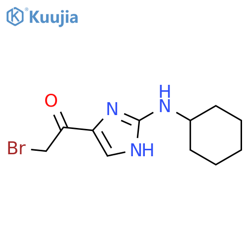 Ethanone, 2-bromo-1-[2-(cyclohexylamino)-1H-imidazol-4-yl]- structure