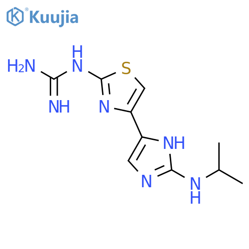 Guanidine, [4-[2-[(1-methylethyl)amino]-1H-imidazol-4-yl]-2-thiazolyl]- structure