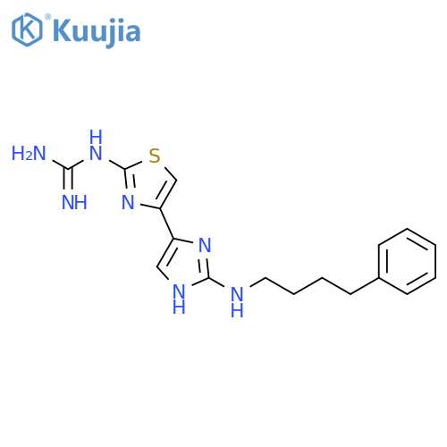 Guanidine, [4-[2-[(4-phenylbutyl)amino]-1H-imidazol-4-yl]-2-thiazolyl]- structure