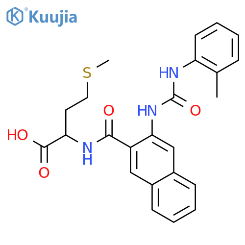 L-Methionine,N-[[3-[[[(2-methylphenyl)amino]carbonyl]amino]-2-naphthalenyl]carbonyl]- structure