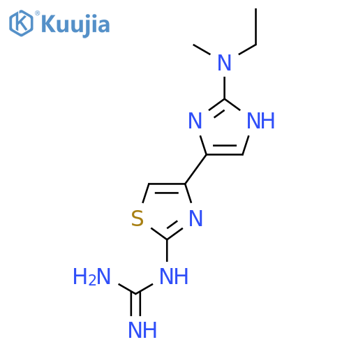Guanidine, [4-[2-(ethylmethylamino)-1H-imidazol-4-yl]-2-thiazolyl]- structure