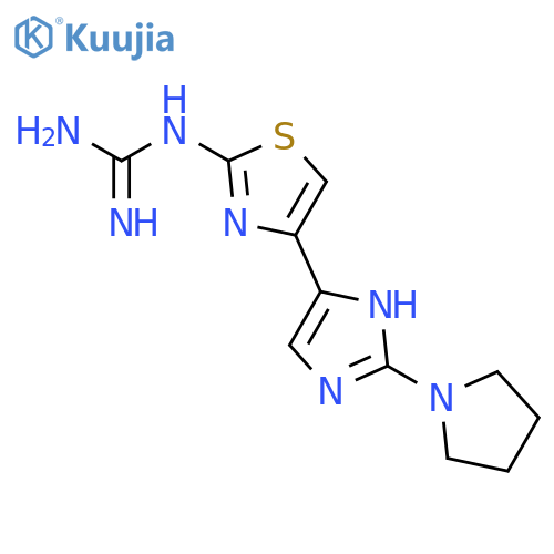 Guanidine, [4-[2-(1-pyrrolidinyl)-1H-imidazol-4-yl]-2-thiazolyl]- structure