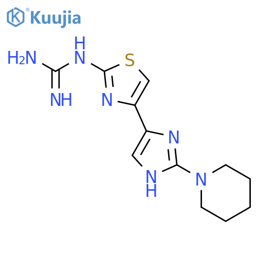 Guanidine, [4-[2-(1-piperidinyl)-1H-imidazol-4-yl]-2-thiazolyl]- structure